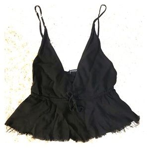 Black Brandy Melville Tie Crop